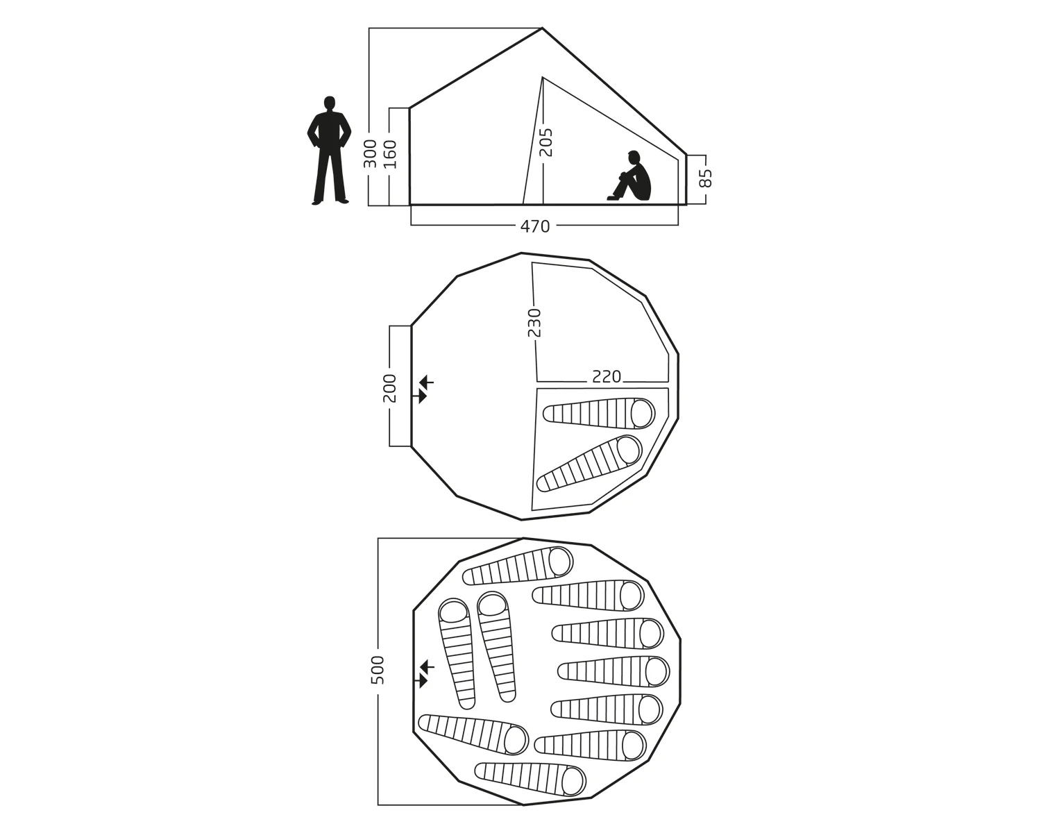 Asgard 19.6 Glamping Tent - 19.6 m² | 8-10 person | Sandshell - Image 6