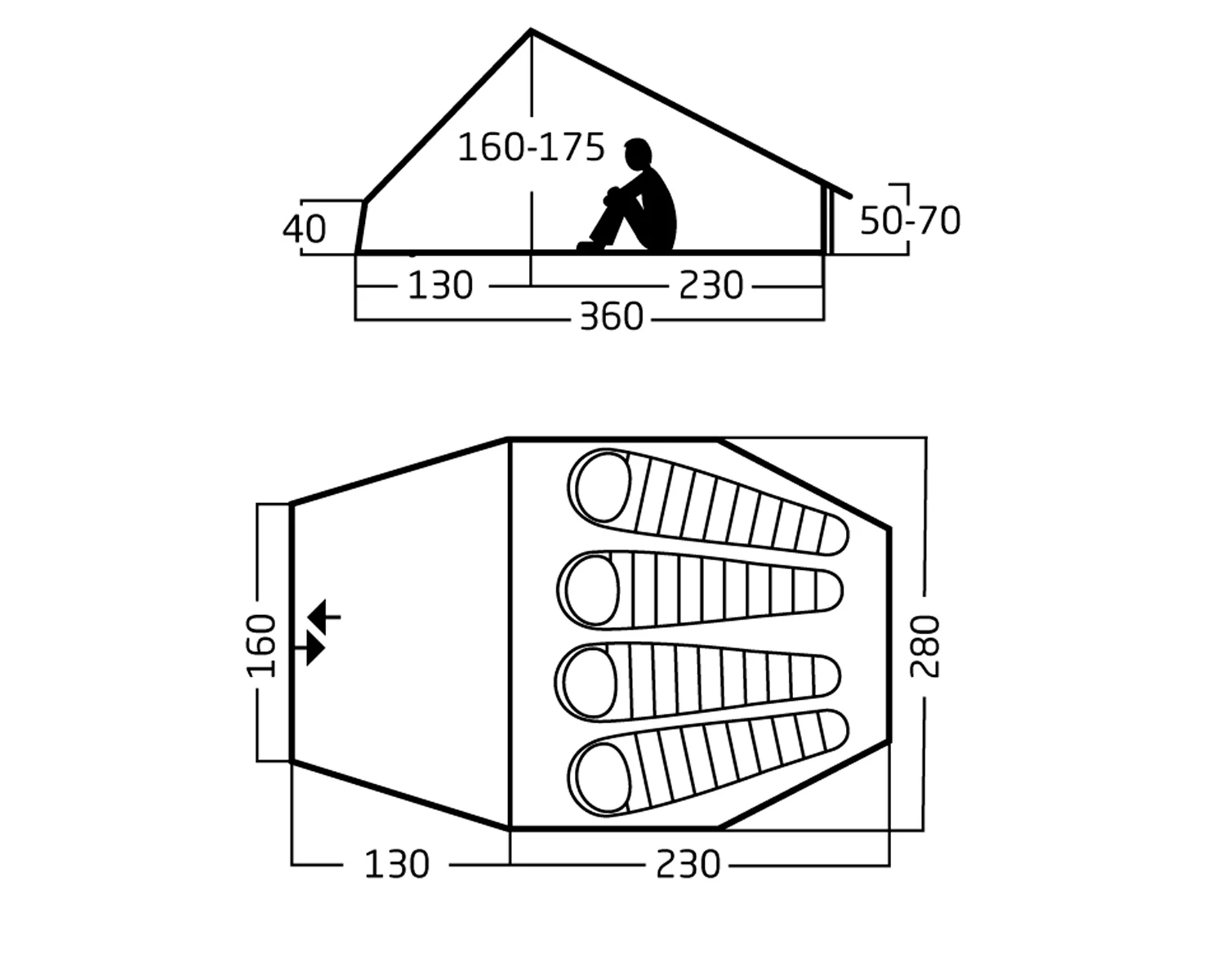 Jarnvid 8 Glamping Tent - 8 m² | 4 person | Sandshell - Image 16