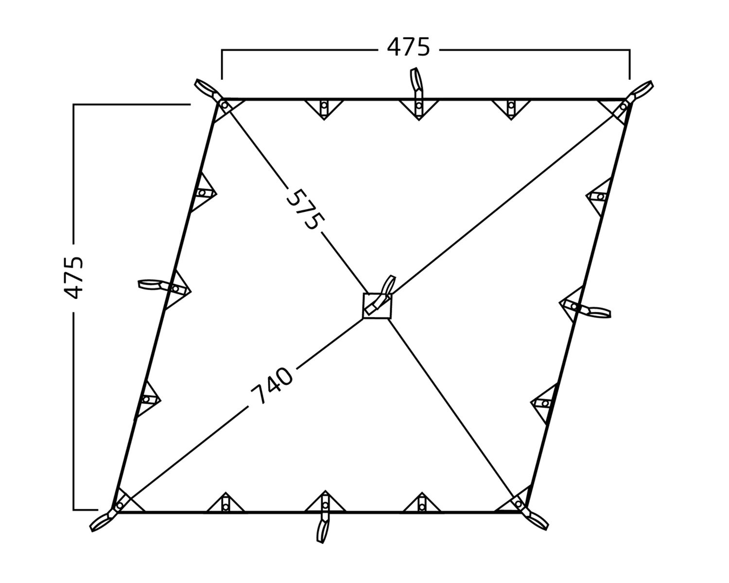 Kari 20 Diamond Tarp - 20 m² | Sandshell - Image 11