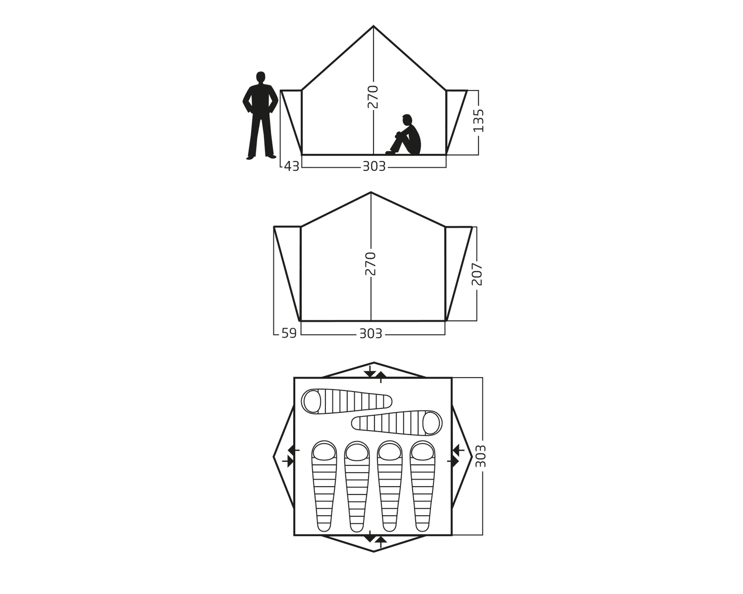 Midgard 9.2 Glamping Tent - 9.2 m² | 6 person | Sandshell - Image 11