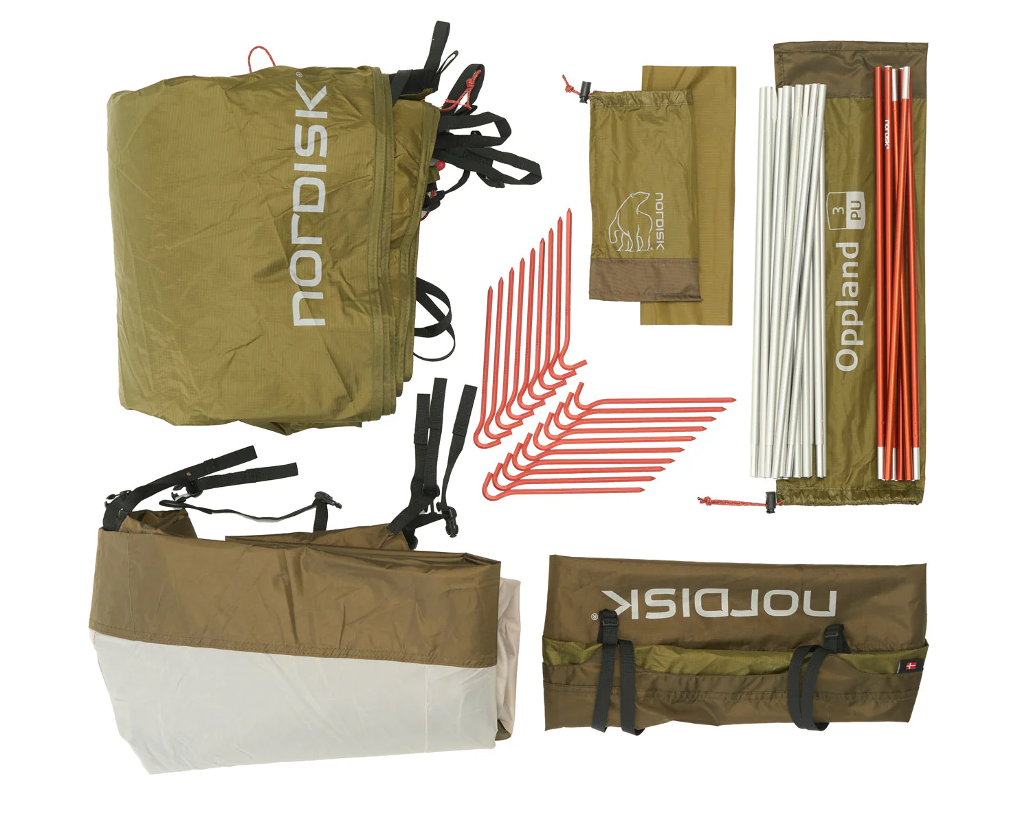 Oppland 3 PU (2.0) Tent - 3 person | Dark Olive - Image 13