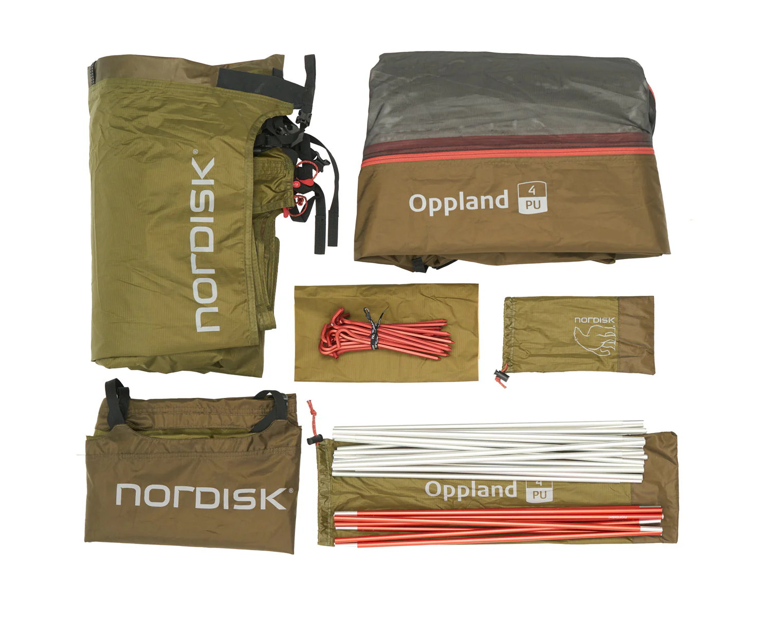 Oppland 4 PU Tent - 4 person | Dark Olive - Image 14