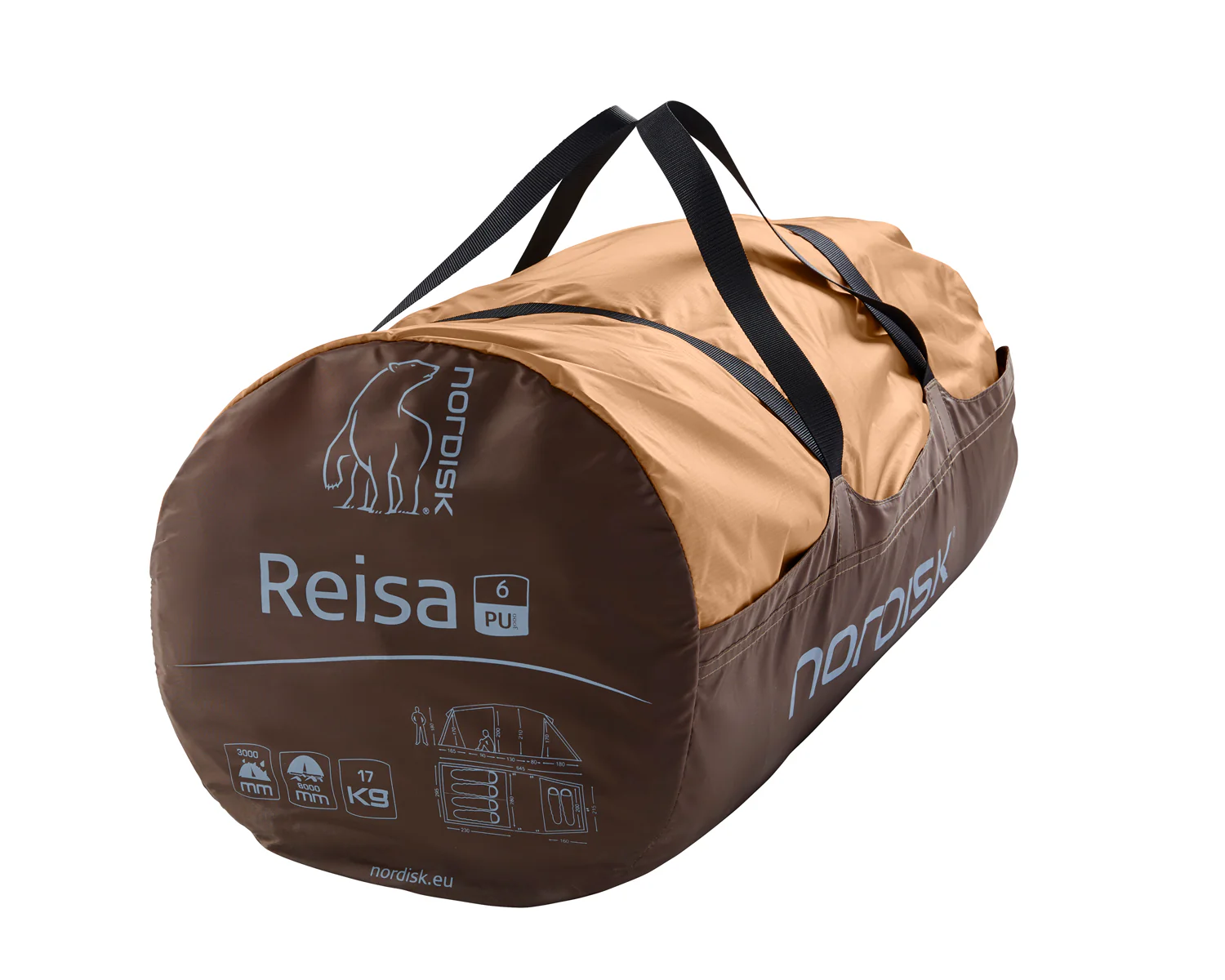 Reisa 6 PU Tent - 6 person | Cashew Brown - Image 16